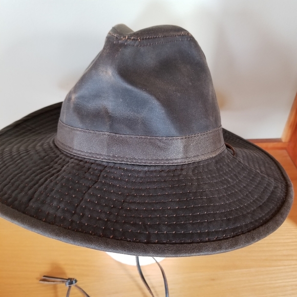 DPC Weathered Cotton Outback Hat Dark Brown Outdoor One Size Fits Most - Picture 2 of 14